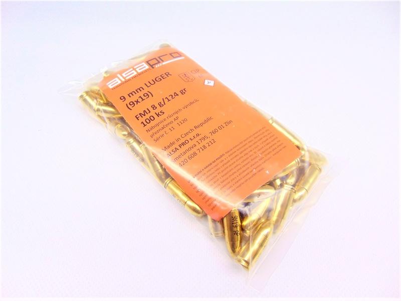 ALSA PRO NABOJI 9X19 124 GRN FMJ 100 kom.
