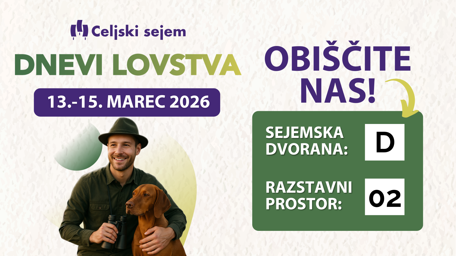 Obiščite nas na dnevih lovstva in športnega strelstva v Celju.