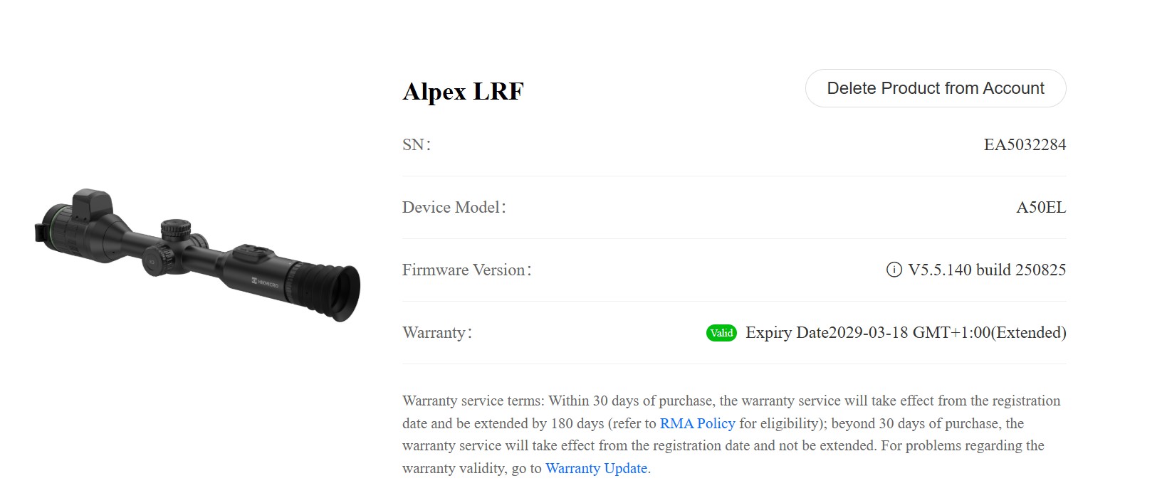 HIKMICRO ALPEX 4K LRF A50EL