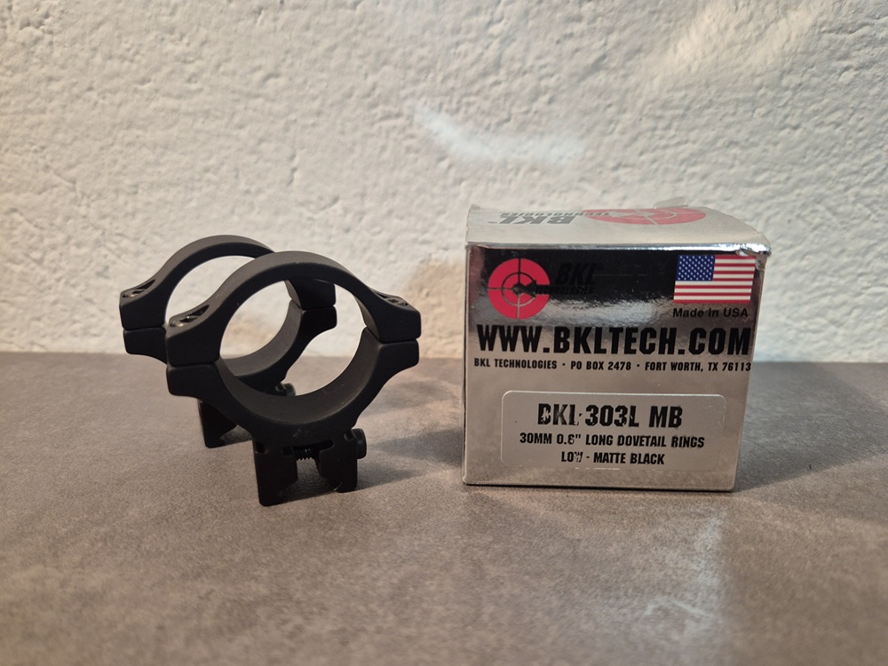 BKL 0.6″ Long Dovetail Rings, 30 mm