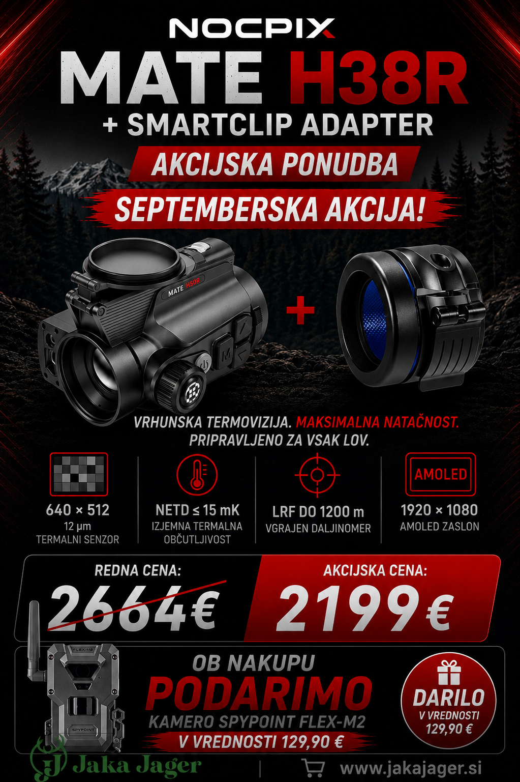 AKCIJA Nocpix Mate H38R + Smartclip adapter + Darilo Spypoint