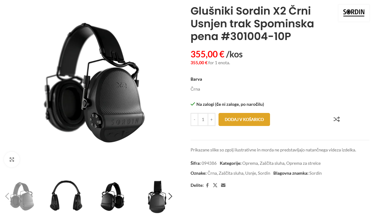 Glušniki Sordin X2
